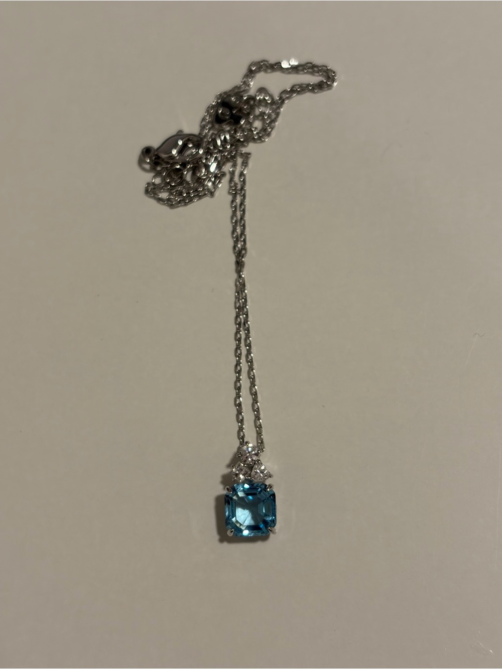 Swarovski Blue Crystal Pendant Necklace